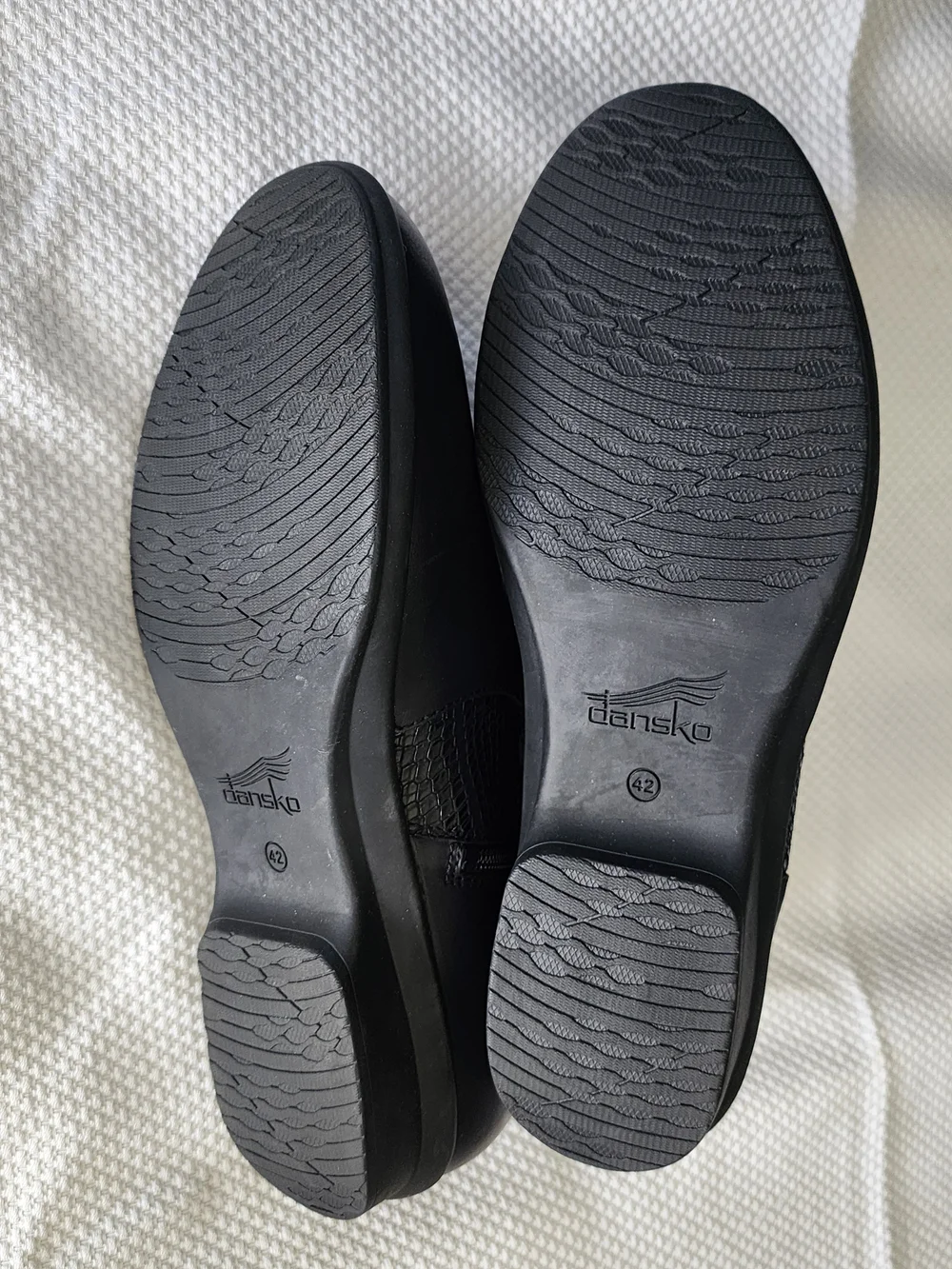 Dansko black leather ankle Boots with side buckle and textured panel